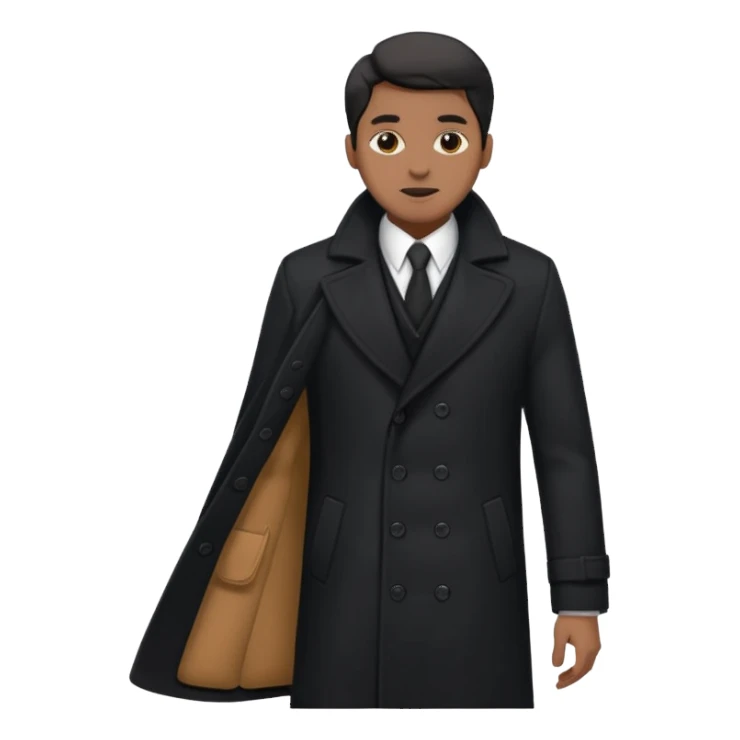 black overcoat sticker