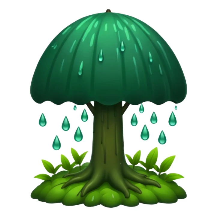 a forest were raining heavily  sticker