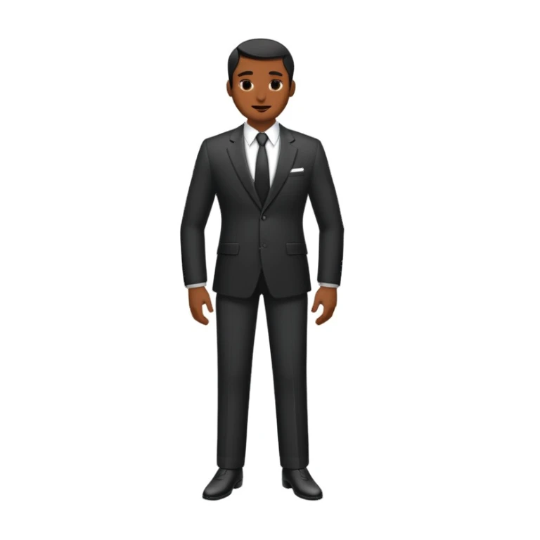 A black eublefar in a suit
 sticker