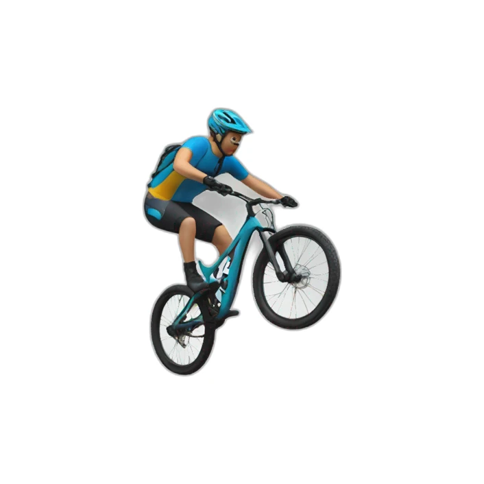 Jumping ramp on mountain bike sticker