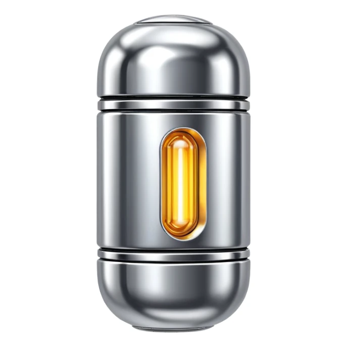 sorayama fuel capsule chrome glowing sticker