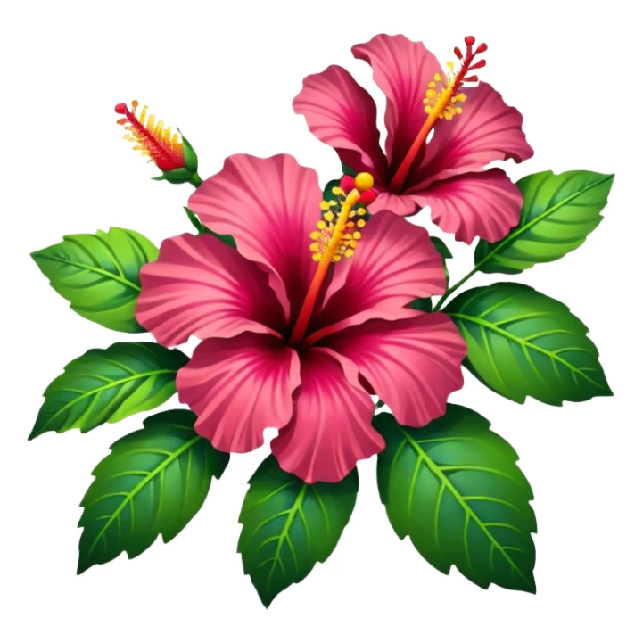 hibiscus multicolor flower bouquet
 sticker