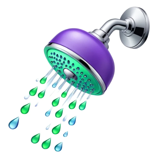 Purple and green shower sticker
