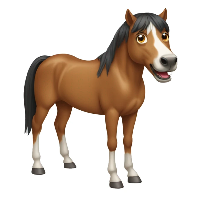 horse with dog mouth sticker