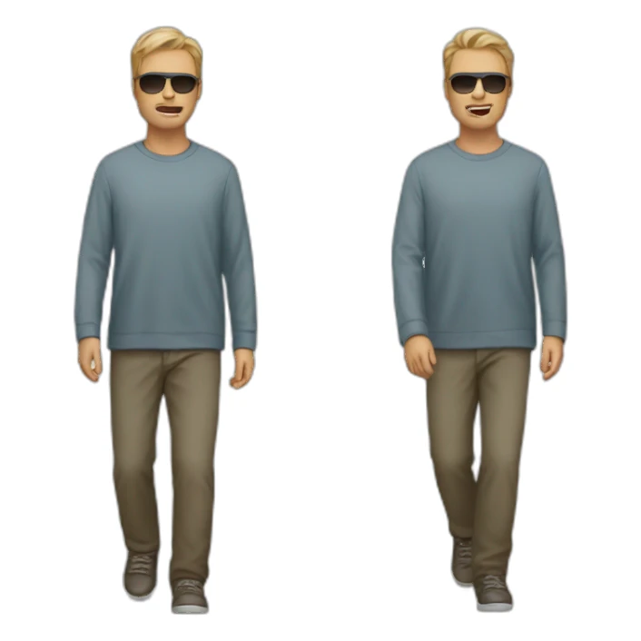 blind men walk sticker