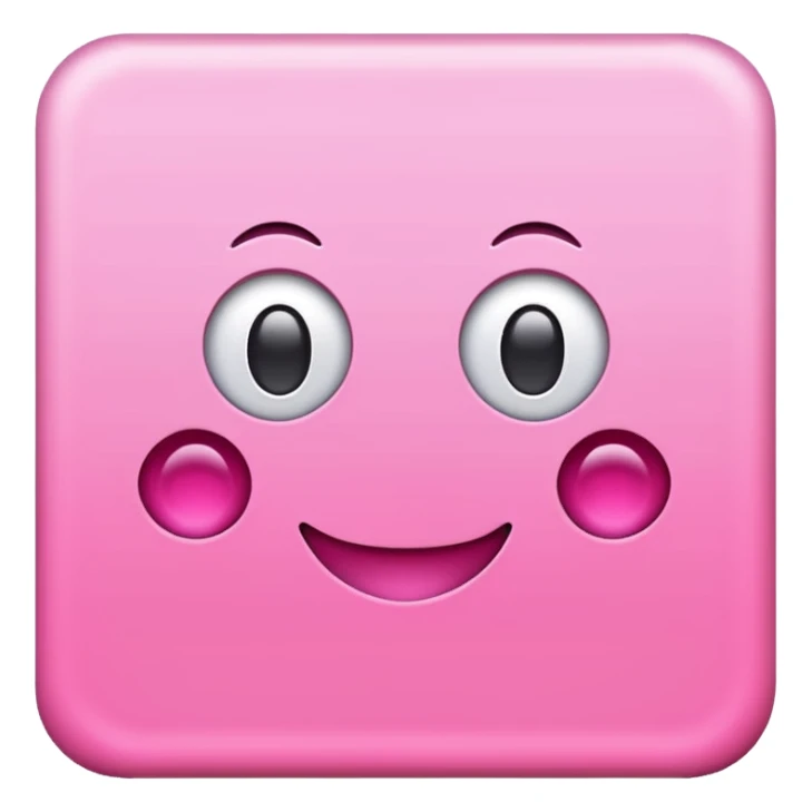 simple pink square paper no face on it sticker