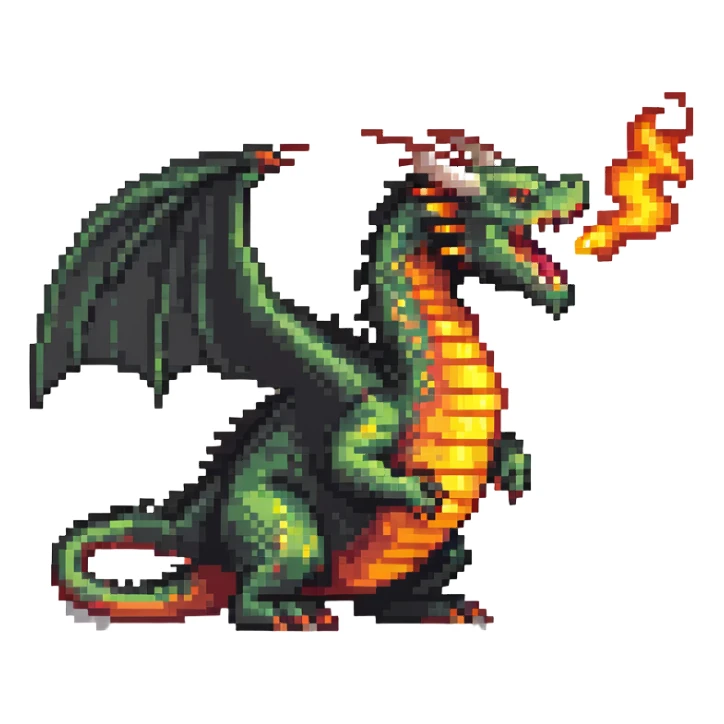 fire-breathing dragon sticker