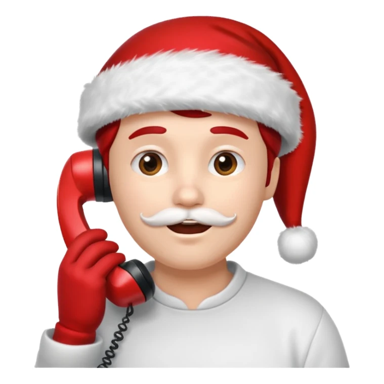 christmas talking on the phone sticker