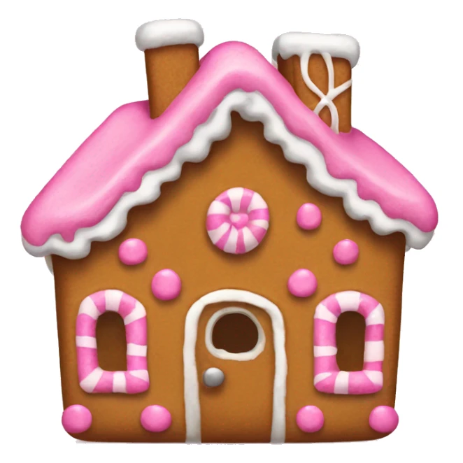 Gingerbread house with a pink bow  sticker