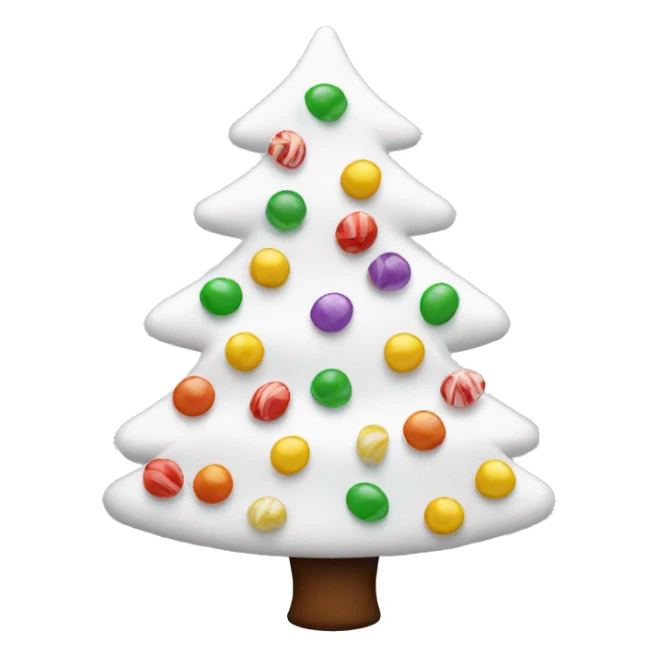 White Christmas tree with candy  sticker