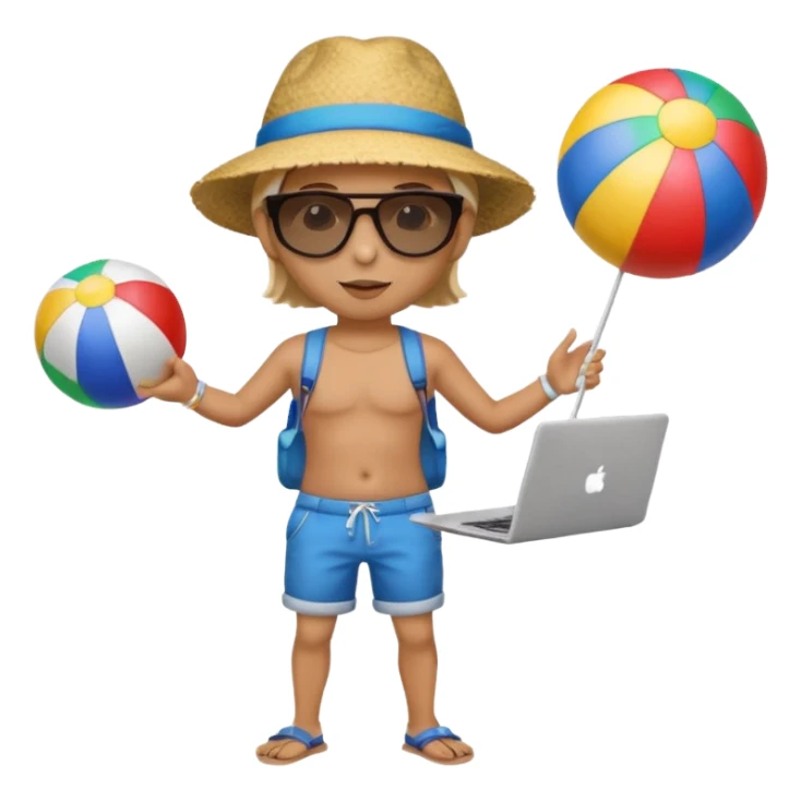 Woker+ Beach ball + laptop sticker