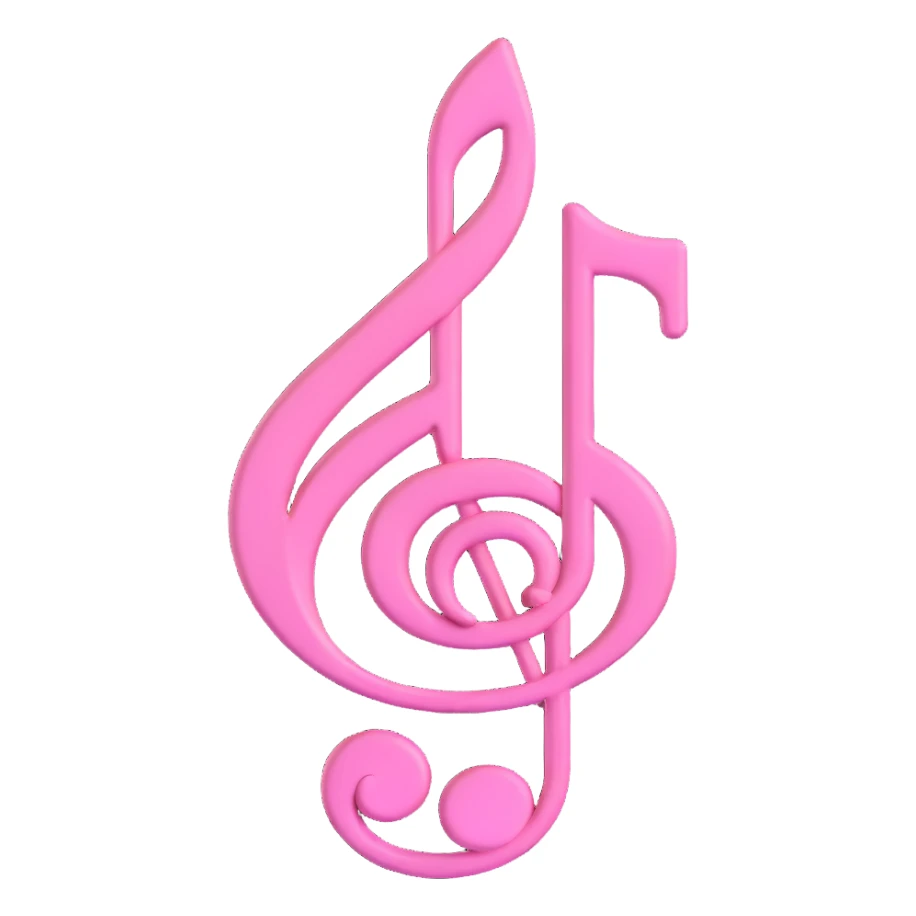 pink music note sticker