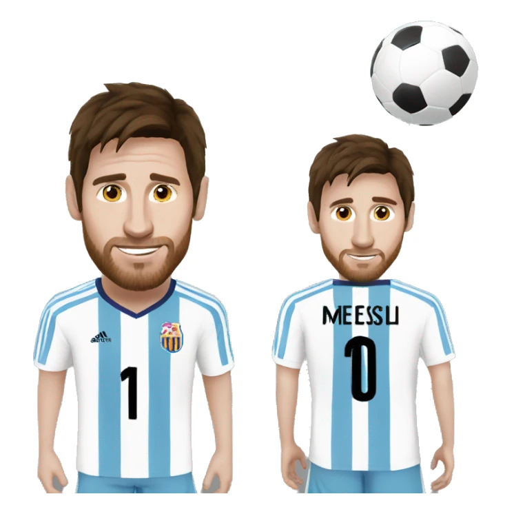 Messi et une chèvre  sticker