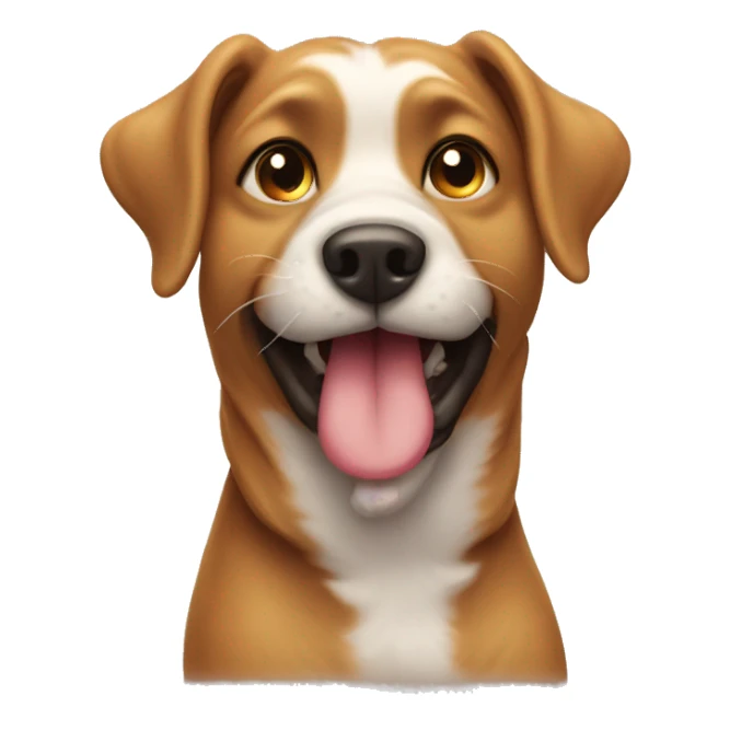 dog emoji blowing kiss sticker
