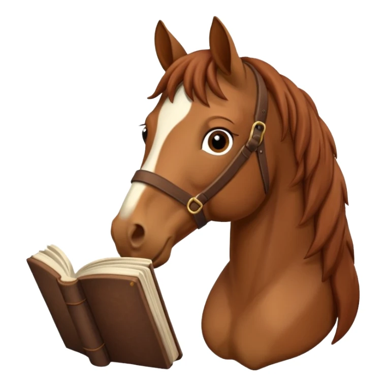 horse with book sticker