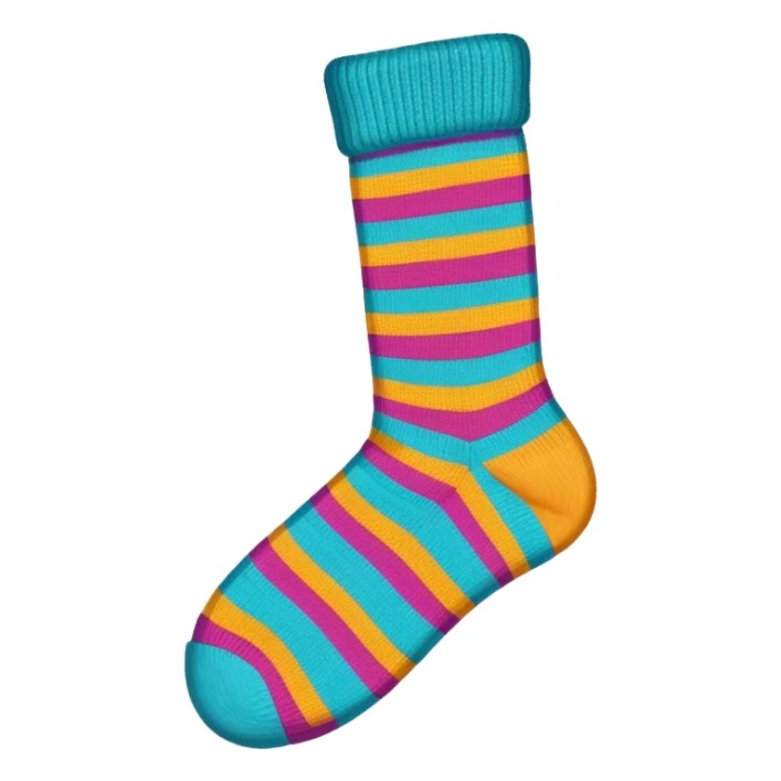 Striped sock sticker
