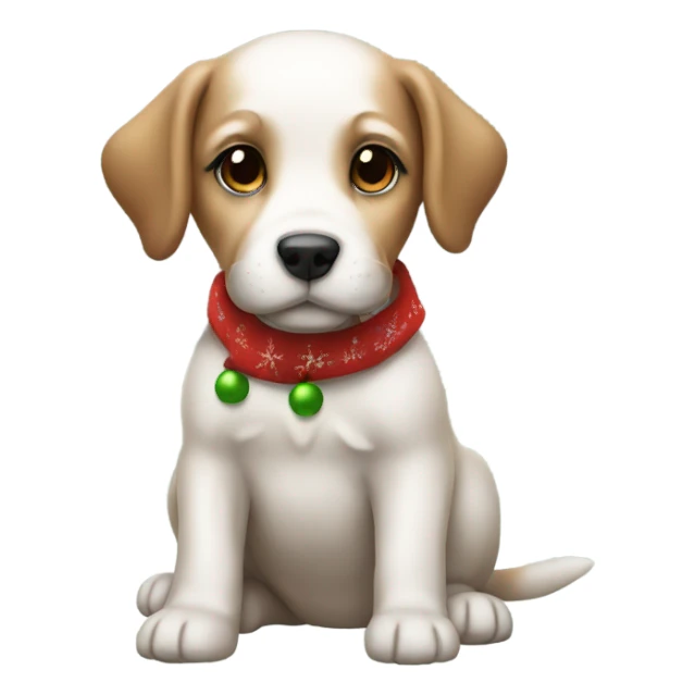 Christmas puppy sticker