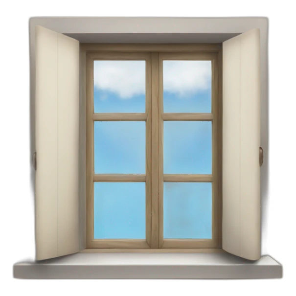 open window with air coming in sticker
