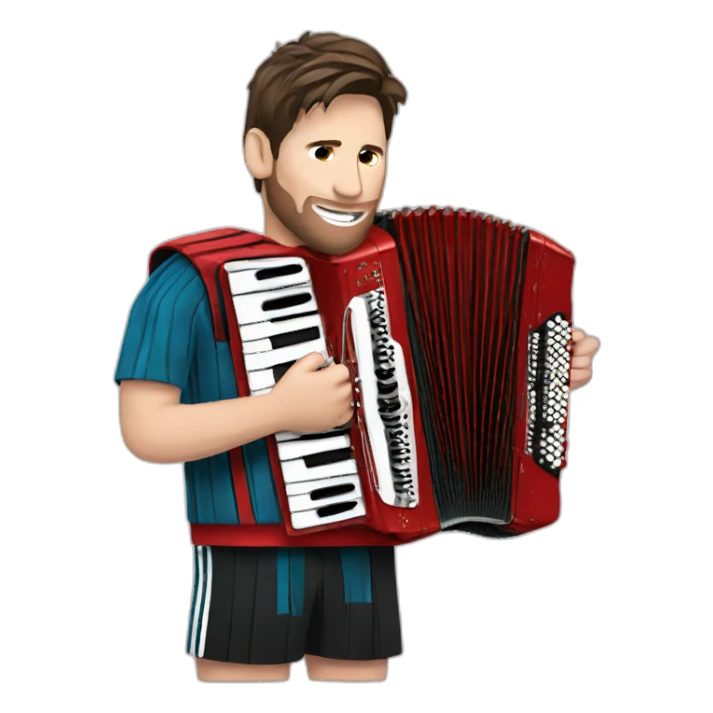 Messi play accordion sticker