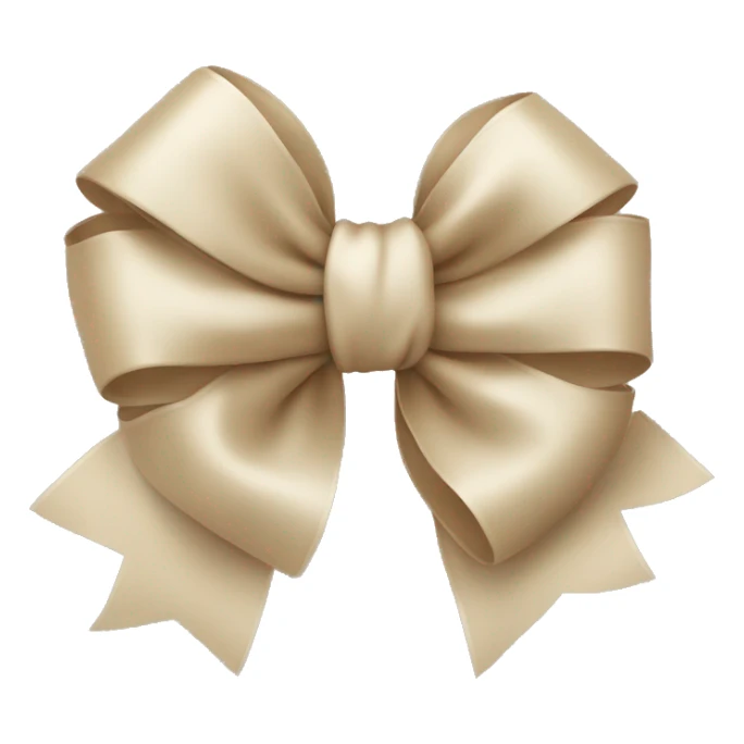 ￼ beige Christmas bow sticker