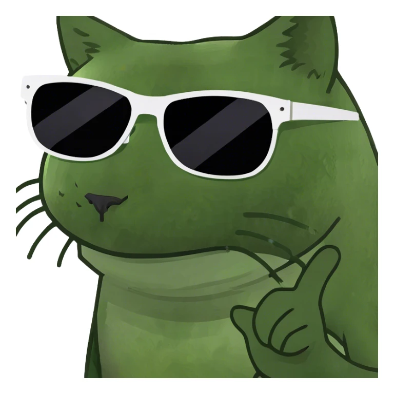 Cat as a sun  sticker