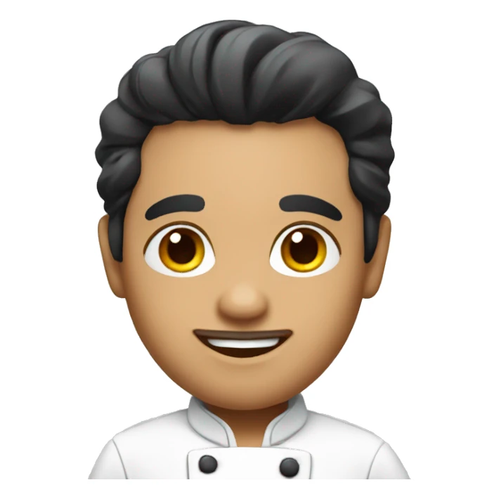 Chef with black hair sticker