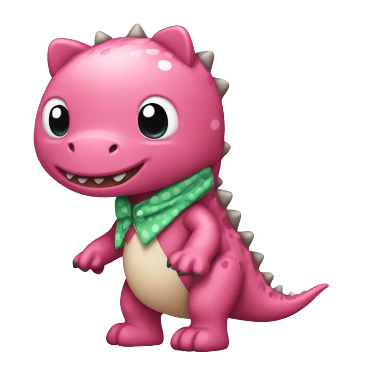 Dino with hello kitty clothes sticker