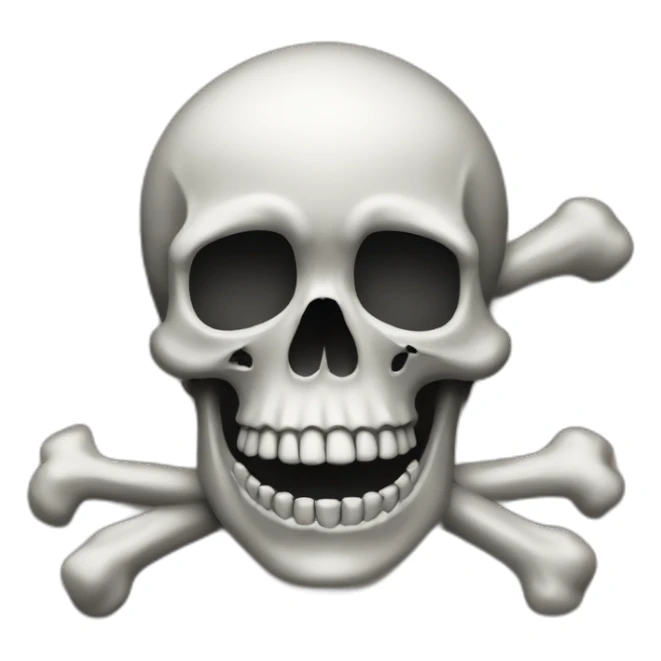 skull and bones sticker