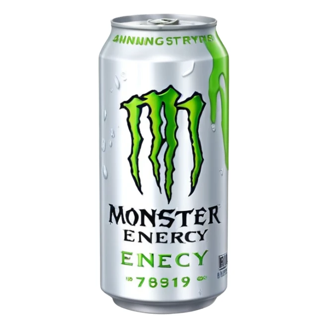 White monster energy drink sticker