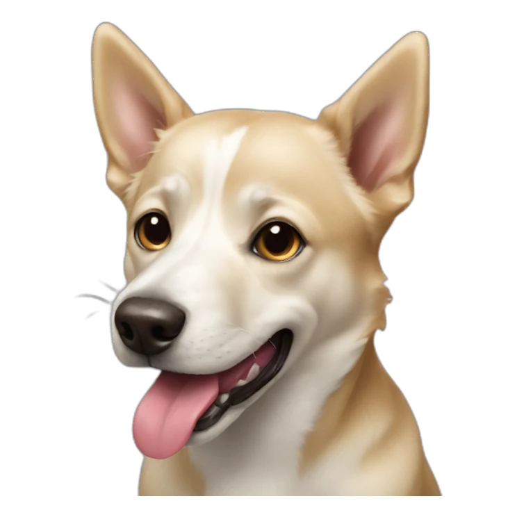 dog with tongue sticker