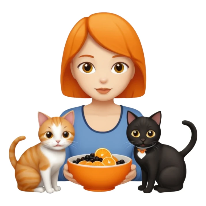 Feeding cats sticker