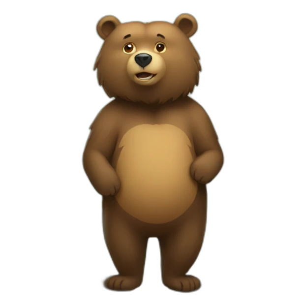 bear standing in tree sticker