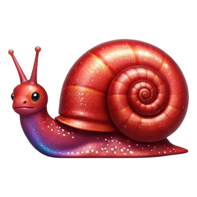 red glitter snail sticker