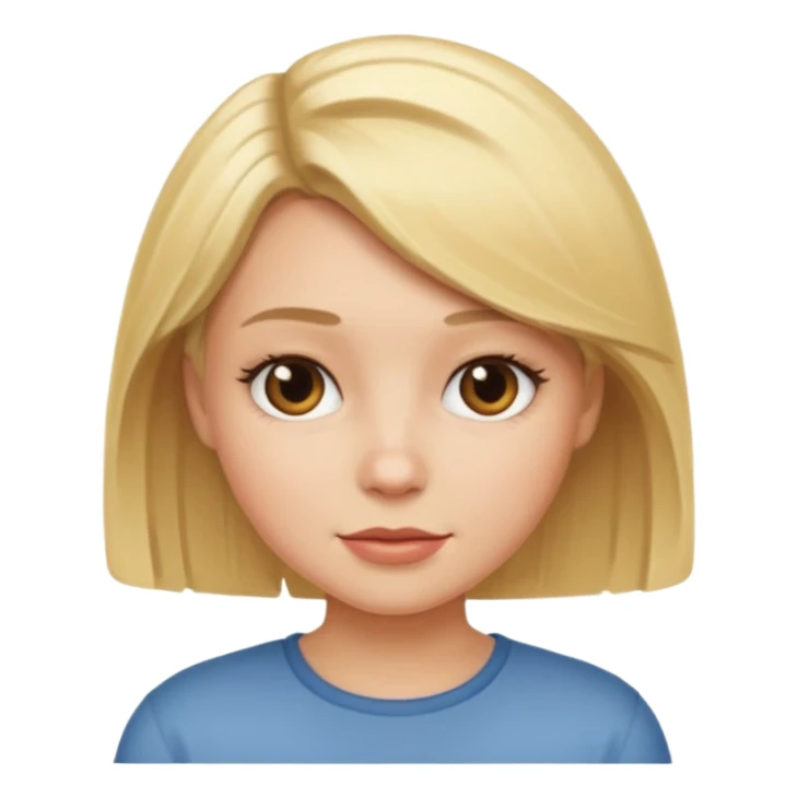 Create a bob blonde girl sticker