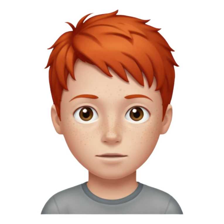 red haired kid  sticker