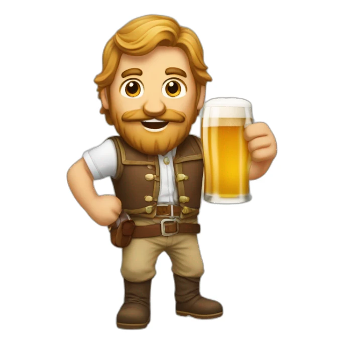 Marcon qui boit une bière  sticker