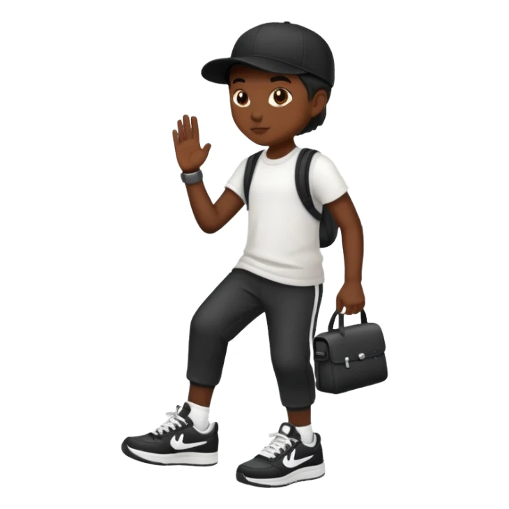 sneaker wearing black cap sticker