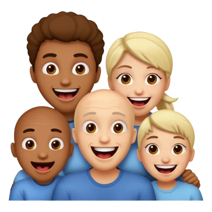 three people making weird crazy faces sticker