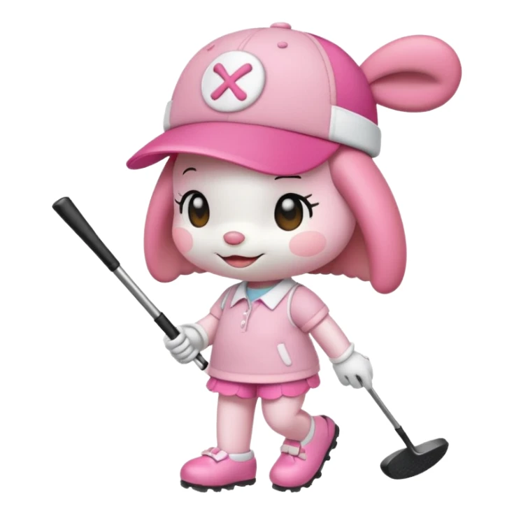 my melody golfing sticker