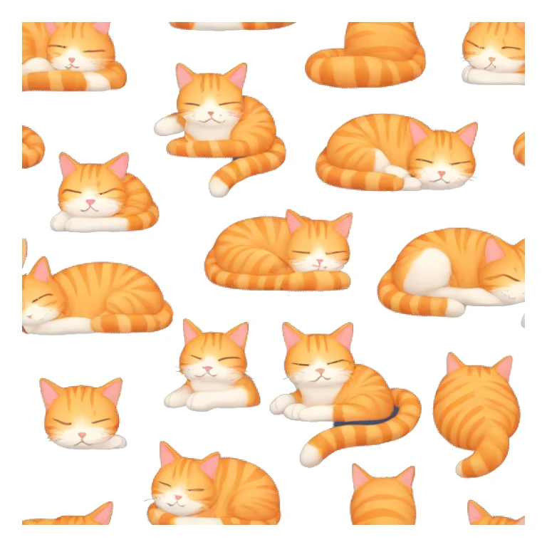 ginger Cat sleeping sticker