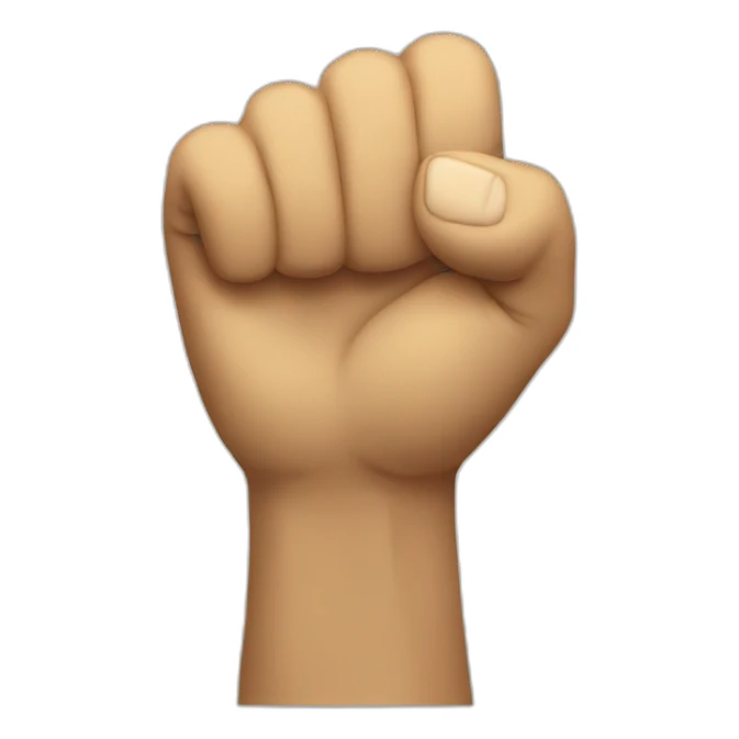 Raised fist sticker