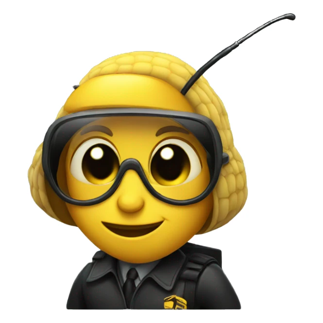 A bee that is a secret agent  sticker