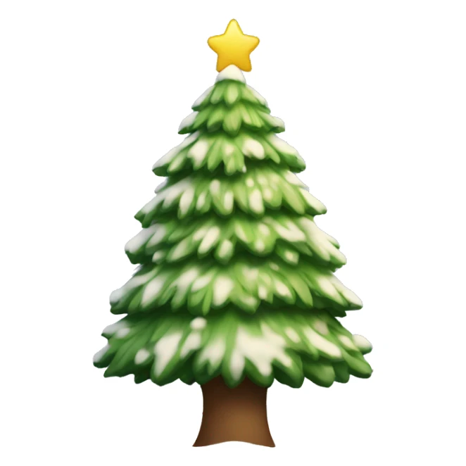 A cozy Christmas tree with snow  sticker