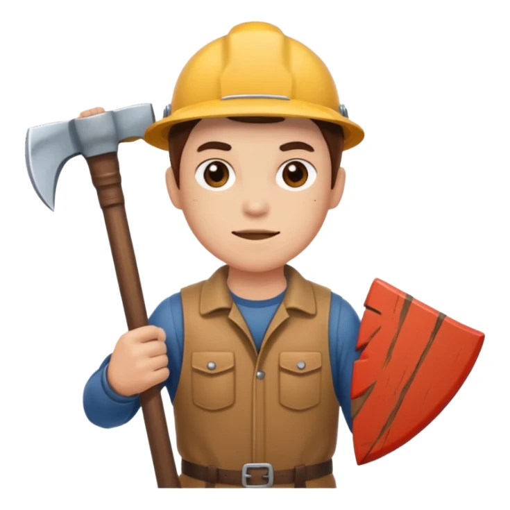 Can holding an axe sticker