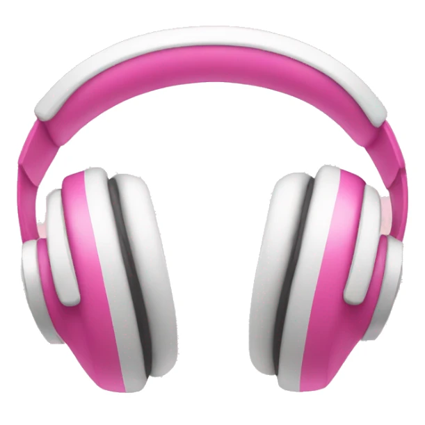 Pink and white headphones sticker