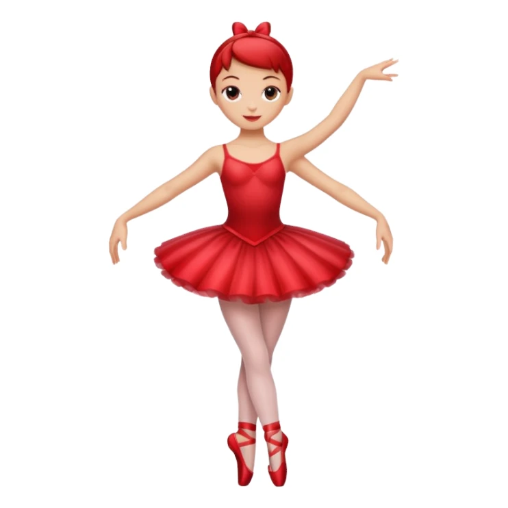 Make apple type ballerina emojis full body  sticker