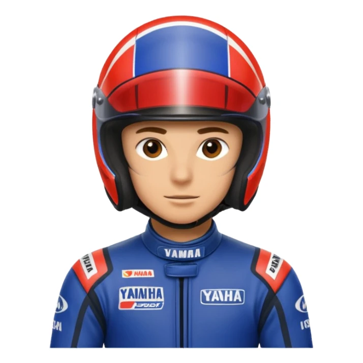 yamaha motor racer with helmet sticker