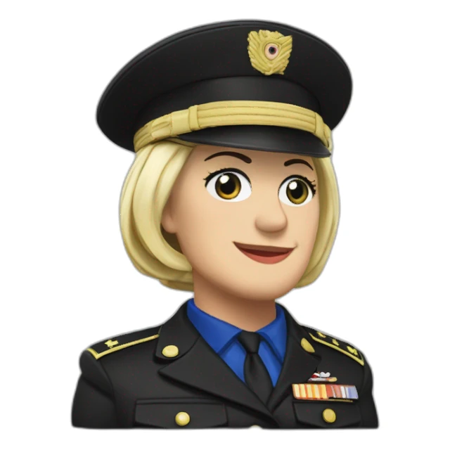 Marine le Pen sur un tmax sticker