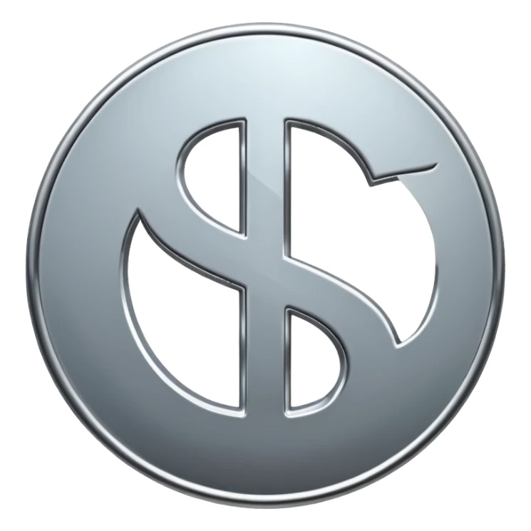 $ dollar metal symbol sticker