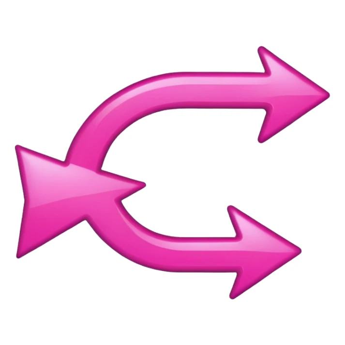Pink curved arrow sticker